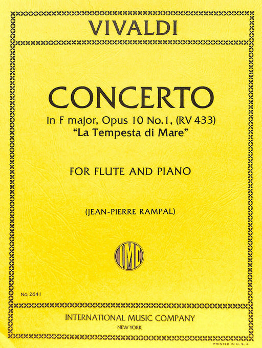 Concerto in F Major, RV 433 La Tempesta di Mare 韋瓦第 協奏曲 大調 長笛 (含鋼琴伴奏) 國際版 | 小雅音樂 Hsiaoya Music