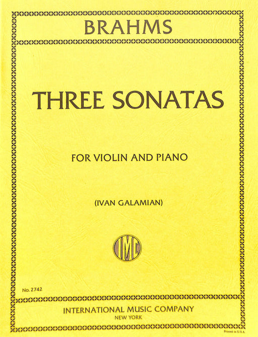 Three Sonatas, Opus 78, 100, 108 布拉姆斯 奏鳴曲作品 小提琴 (含鋼琴伴奏) 國際版 | 小雅音樂 Hsiaoya Music