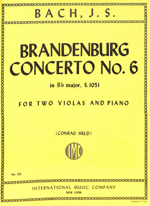 Brandenburg Concerto No. 6, S. 1051 巴赫約翰瑟巴斯提安 布蘭登堡協奏曲 中提琴 (含鋼琴伴奏) 國際版 | 小雅音樂 Hsiaoya Music