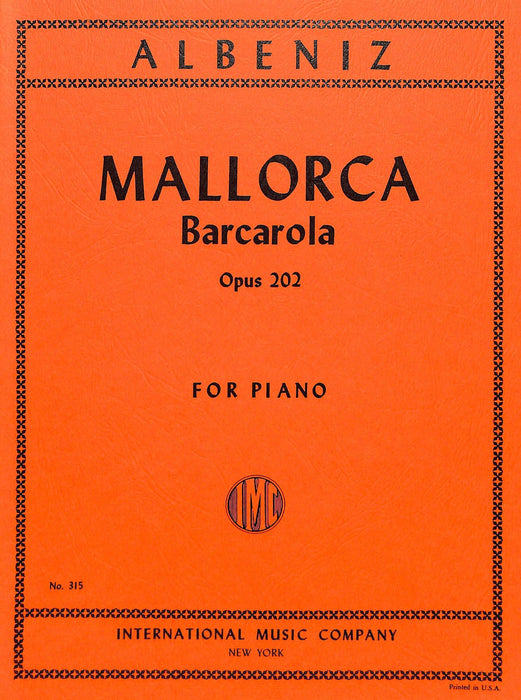 Mallorca (Barcarola), Opus 202 阿爾貝尼士 作品 鋼琴獨奏 國際版 | 小雅音樂 Hsiaoya Music