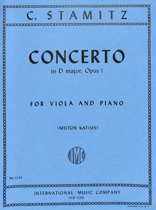 Concerto in D Major, Opus 1 協奏曲 大調作品 中提琴 (含鋼琴伴奏) 國際版 | 小雅音樂 Hsiaoya Music