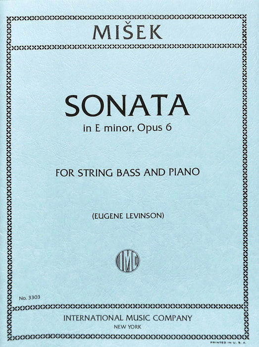 Sonata in E minor, Opus 6 (solo tuning) 奏鳴曲 小調作品 低音大提琴 (含鋼琴伴奏) 國際版 | 小雅音樂 Hsiaoya Music