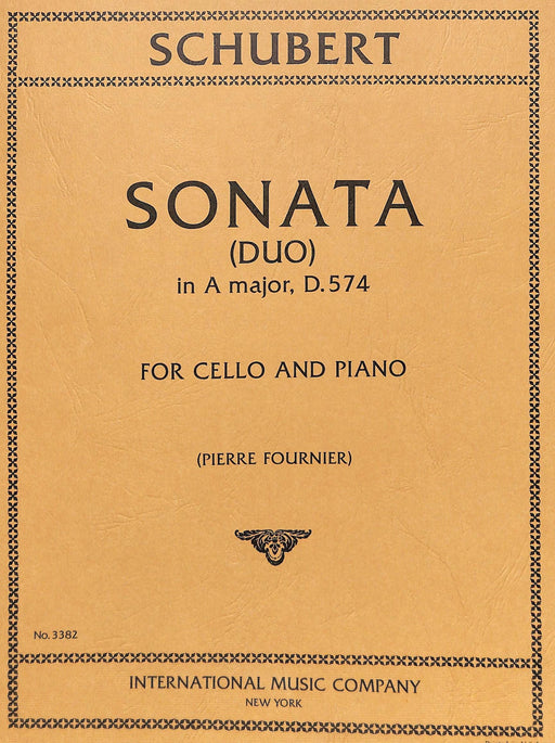 Sonata (Duo) in A Major, D. 574 舒伯特 奏鳴曲二重奏 大調 大提琴 (含鋼琴伴奏) 國際版 | 小雅音樂 Hsiaoya Music