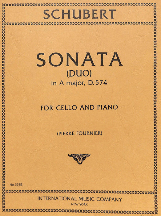 Sonata (Duo) in A Major, D. 574 舒伯特 奏鳴曲二重奏 大調 大提琴 (含鋼琴伴奏) 國際版 | 小雅音樂 Hsiaoya Music