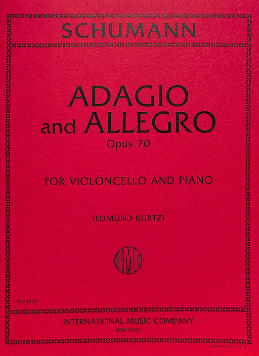Adagio and Allegro, Opus 70 舒曼羅伯特 慢板 作品 大提琴 (含鋼琴伴奏) 國際版 | 小雅音樂 Hsiaoya Music