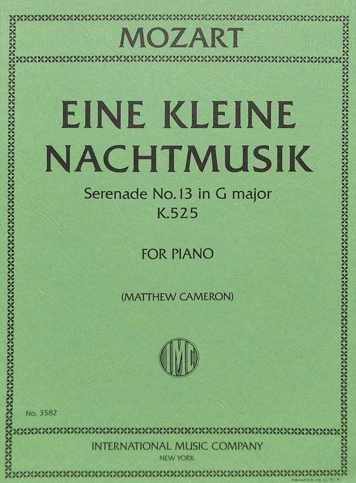 Eine kleine Nachtmusik, Serenade No. 13 in G Major (K. 525) 莫札特 弦樂小夜曲小夜曲 大調 鋼琴獨奏 國際版 | 小雅音樂 Hsiaoya Music