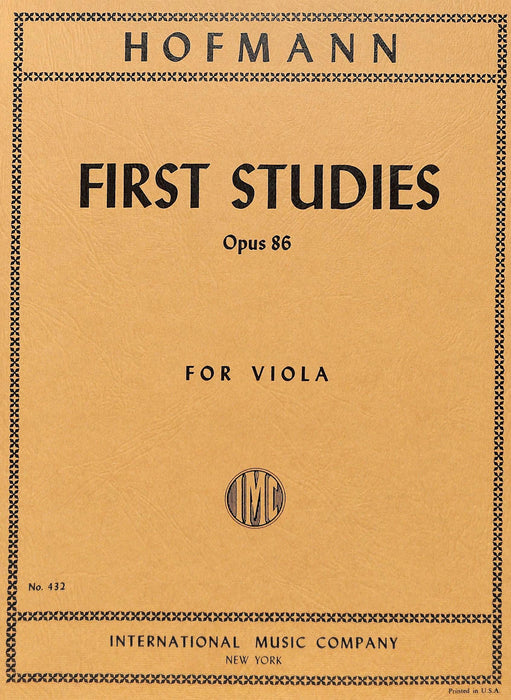 First Studies (in the 1st Position), Opus 86 練習曲 中提琴獨奏 國際版 | 小雅音樂 Hsiaoya Music