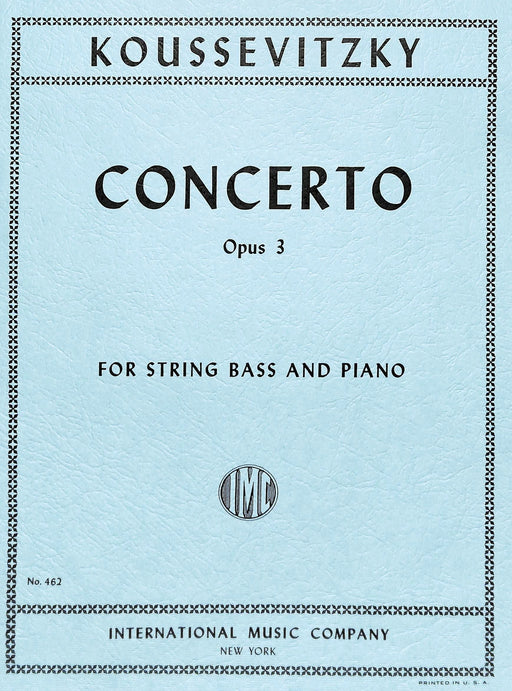 Concerto, Opus 3 (solo tuning) 協奏曲作品 低音大提琴 (含鋼琴伴奏) 國際版 | 小雅音樂 Hsiaoya Music