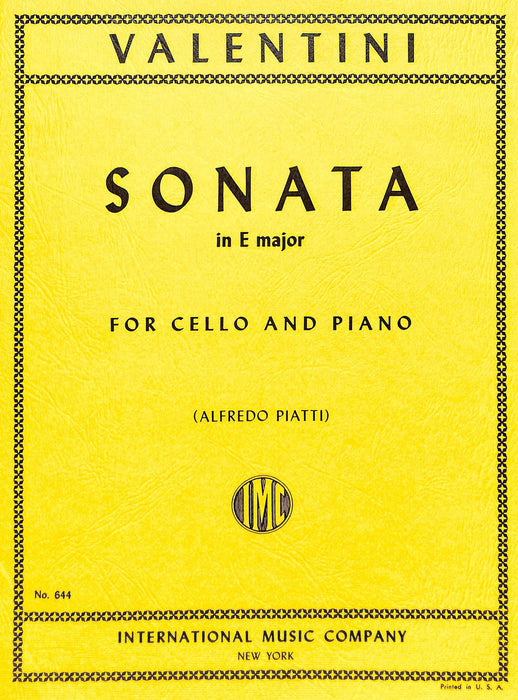 Sonata in E Major 瓦連悌尼 奏鳴曲 大調 大提琴 (含鋼琴伴奏) 國際版 | 小雅音樂 Hsiaoya Music