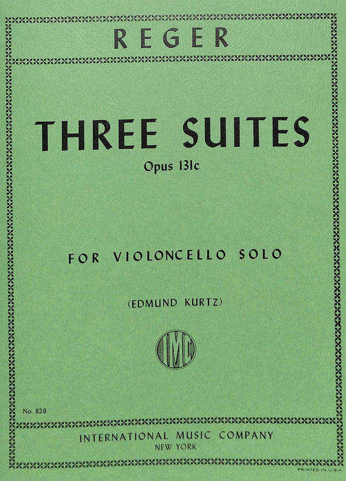 Three Suites (revised edition), Opus 131c 雷格馬克斯 組曲 作品 大提琴獨奏 國際版 | 小雅音樂 Hsiaoya Music
