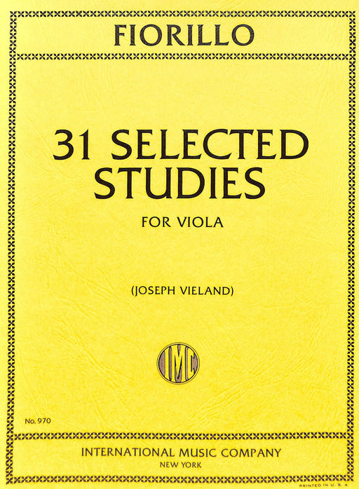 31 Selected Studies 費奧利洛費德利果 練習曲 中提琴獨奏 國際版 | 小雅音樂 Hsiaoya Music