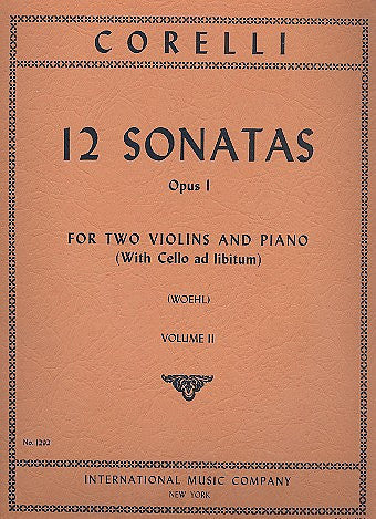 12 Sonatas Vol. 2 op.1 Vol. 2 柯雷里阿爾坎傑羅 鋼琴四重奏 奏鳴曲 國際版 | 小雅音樂 Hsiaoya Music