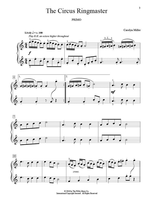 The Circus Ringmaster Later Elementary to Early Intermediate Duet / 1 Piano, 4 Hands 二重奏 鋼琴 | 小雅音樂 Hsiaoya Music