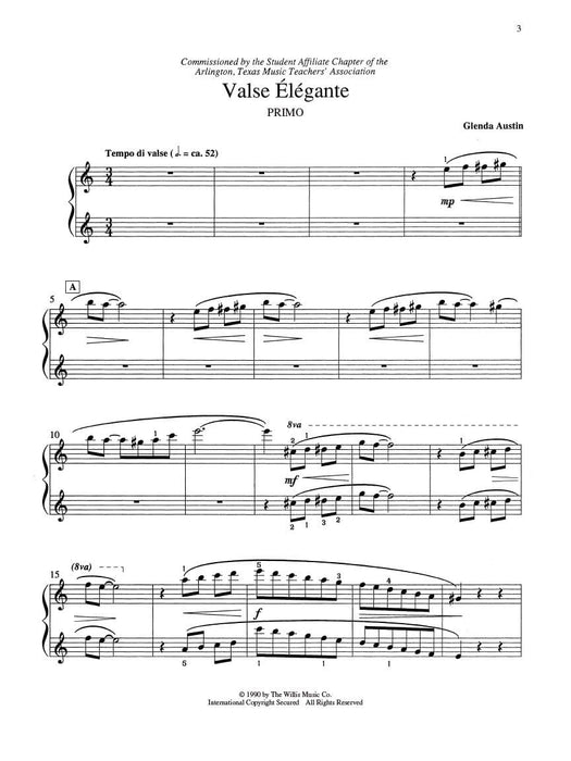 Valse Elegante 1 Piano, 4 Hands/Mid-Intermediate Level 圓舞曲 鋼琴 | 小雅音樂 Hsiaoya Music