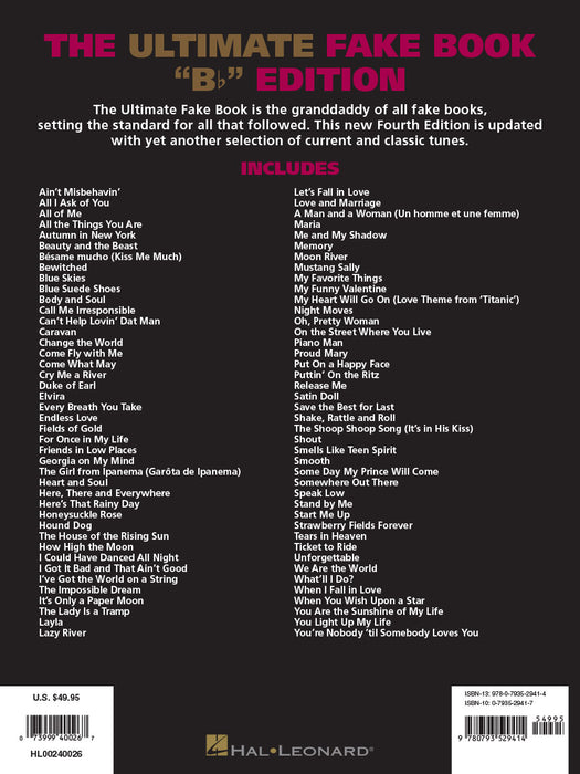 The Ultimate Fake Book - Fourth Edition B-flat Edition 費克 | 小雅音樂 Hsiaoya Music