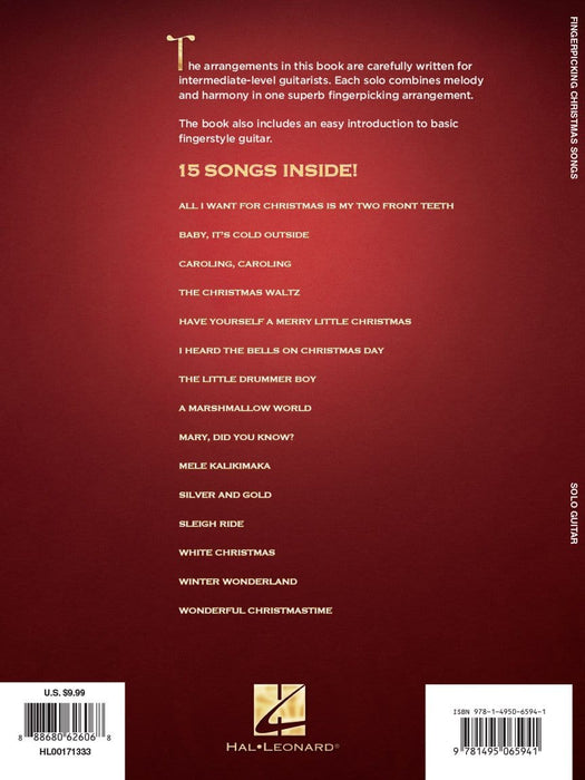 Fingerpicking Christmas Songs 15 Songs Arranged for Solo Guitar in Standard Notation & Tab 獨奏 吉他 | 小雅音樂 Hsiaoya Music