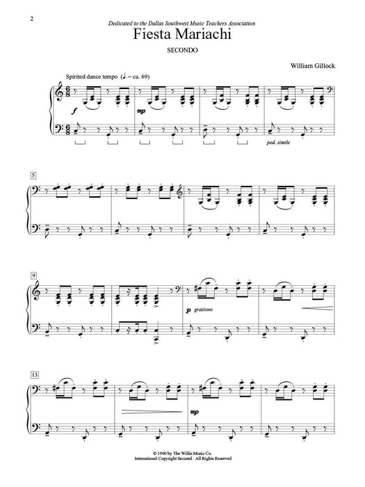 Fiesta Mariachi 1 Piano, 4 Hands/Early Advanced Level 詠唱調 鋼琴 | 小雅音樂 Hsiaoya Music