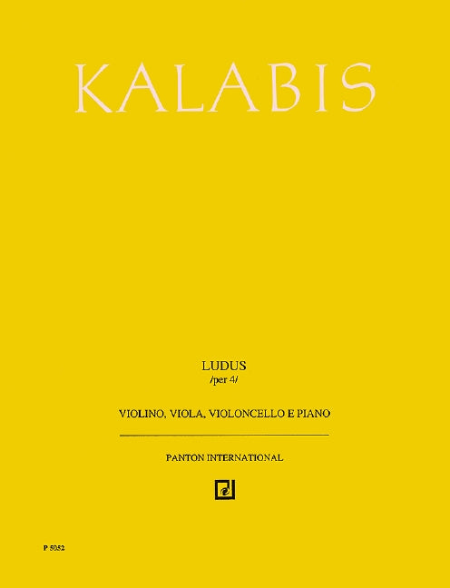Ludus op. 82 卡拉畢斯 鋼琴四重奏 朔特版 | 小雅音樂 Hsiaoya Music