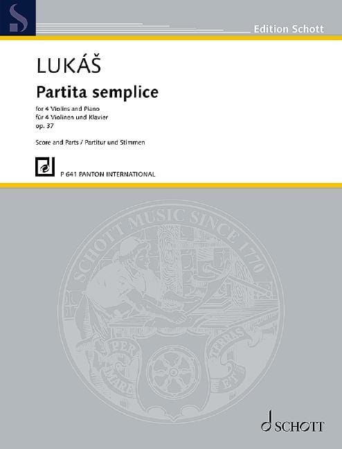 Partita Semplice op. 37 盧卡什 古組曲 雙小提琴加鋼琴 朔特版 | 小雅音樂 Hsiaoya Music