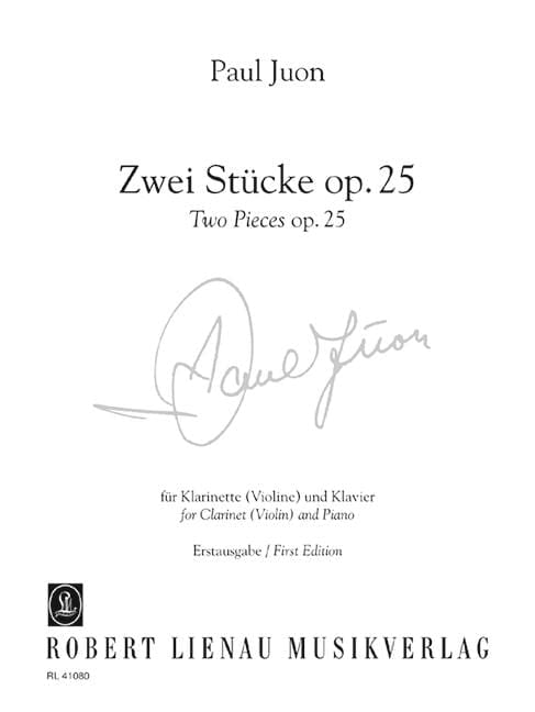 Two Pieces op. 25 First Edition 尤昂 小品 小提琴加鋼琴 | 小雅音樂 Hsiaoya Music