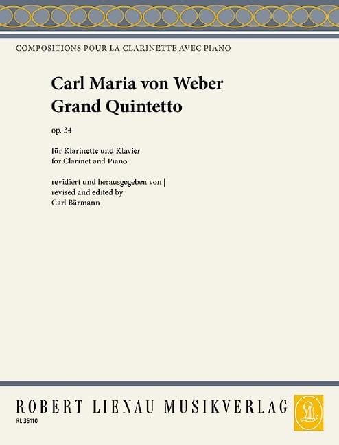 Grand Quintetto op. 34 韋伯．卡爾 五重奏 豎笛 1把以上加鋼琴 | 小雅音樂 Hsiaoya Music