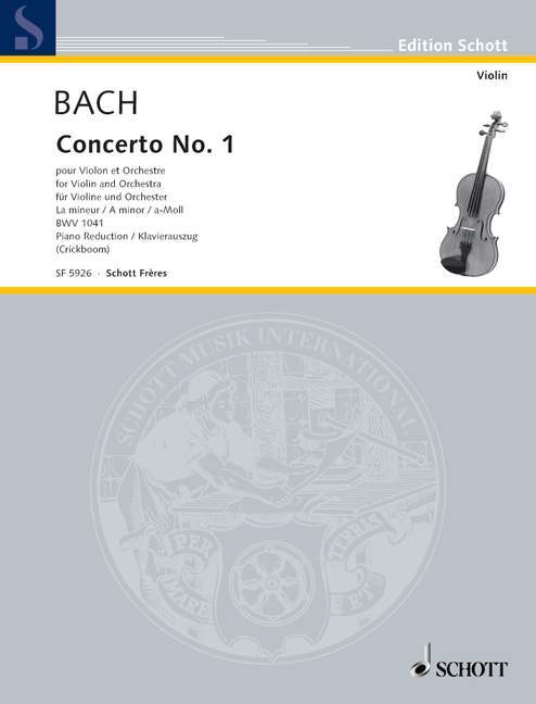 Concerto No. 1 a minor BWV 1041 巴赫約翰‧瑟巴斯提安 協奏曲 小調 小提琴加鋼琴 朔特版 | 小雅音樂 Hsiaoya Music