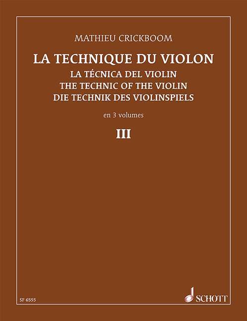 The Technique of the Violin Vol. 3 Exercises, Scales and Arpeggios for the first position in all the Tones 克里克布姆 小提琴 練習曲 音階琶音 把位 音 小提琴教材 朔特版 | 小雅音樂 Hsiaoya Music