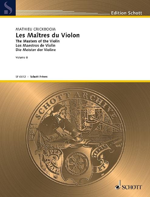 The Masters of the Violin Band 6 Twelve books of Studies revised, annotated and fingered by Mathieu Crickboom 克里克布姆 小提琴 小提琴練習曲 朔特版 | 小雅音樂 Hsiaoya Music
