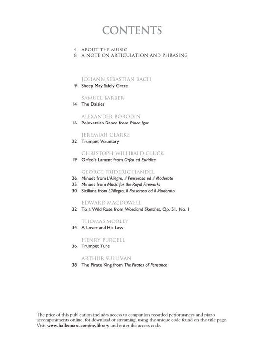 The G. Schirmer Instrumental Library: The Trumpet Collection Easy to Intermediate Level Solos with Online Audio 小號 獨奏 | 小雅音樂 Hsiaoya Music