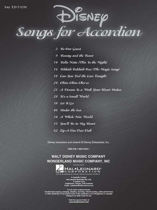Disney Songs for Accordion - 3rd Edition | 小雅音樂 Hsiaoya Music