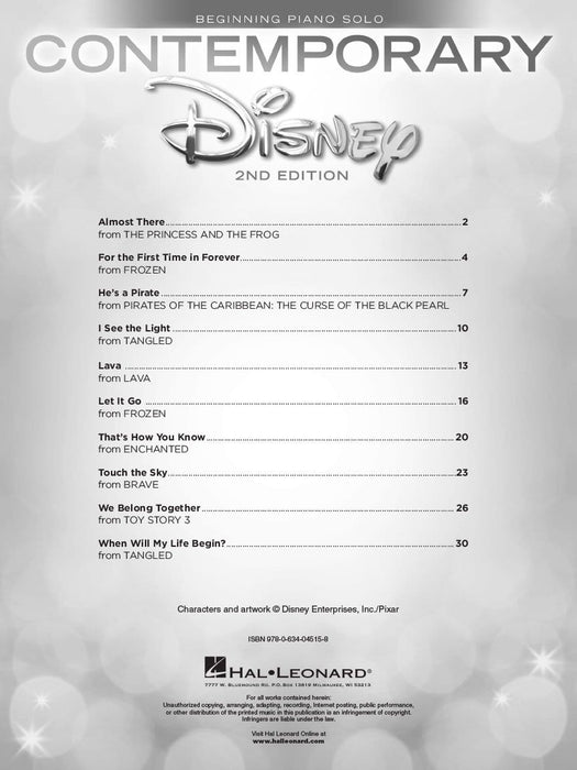 Contemporary Disney Solos - 2nd Edition 獨奏 | 小雅音樂 Hsiaoya Music