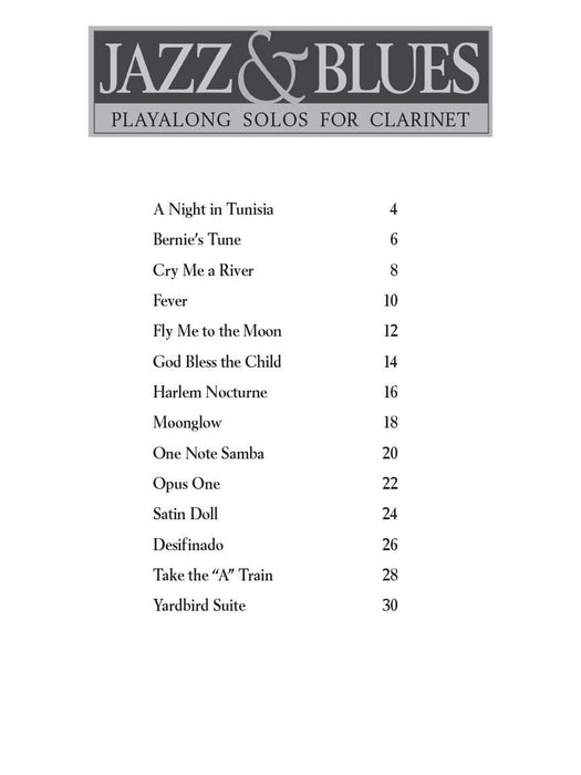 Jazz & Blues Play-Alongs Solos for Clarinet 藍調 獨奏 豎笛 | 小雅音樂 Hsiaoya Music