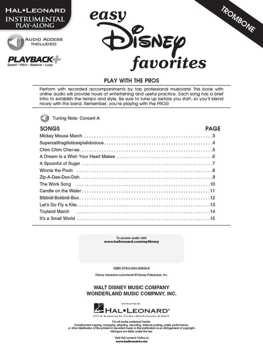 Easy Disney Favorites Trombone Play-Along Pack 長號 | 小雅音樂 Hsiaoya Music
