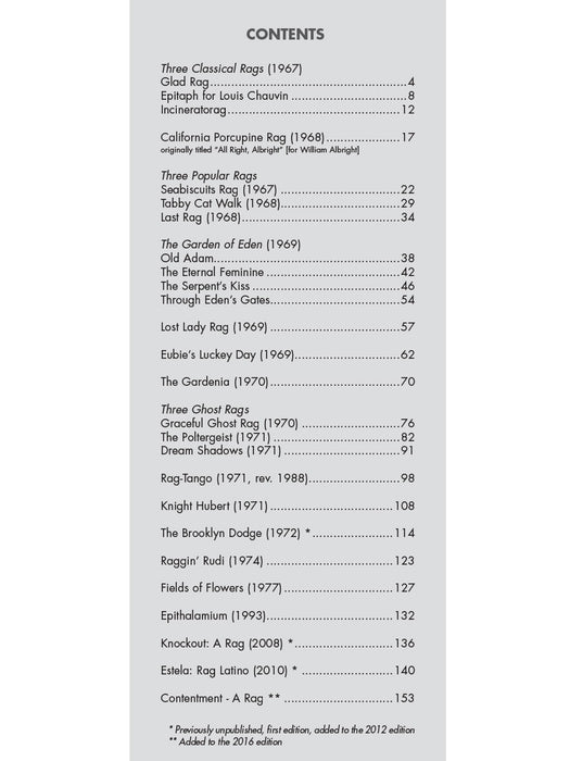 William Bolcom - Complete Rags for Piano Revised Edition 鋼琴 | 小雅音樂 Hsiaoya Music