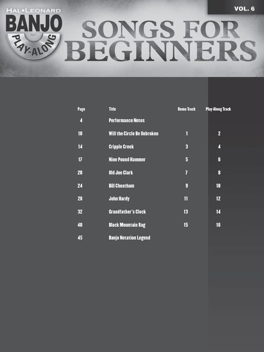 Songs for Beginners Banjo Play-Along Volume 6 | 小雅音樂 Hsiaoya Music