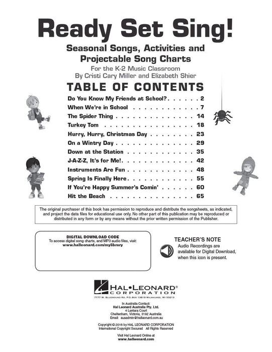 Ready Set Sing! Seasonal Songs, ACtivities and Projectable Song Charts | 小雅音樂 Hsiaoya Music