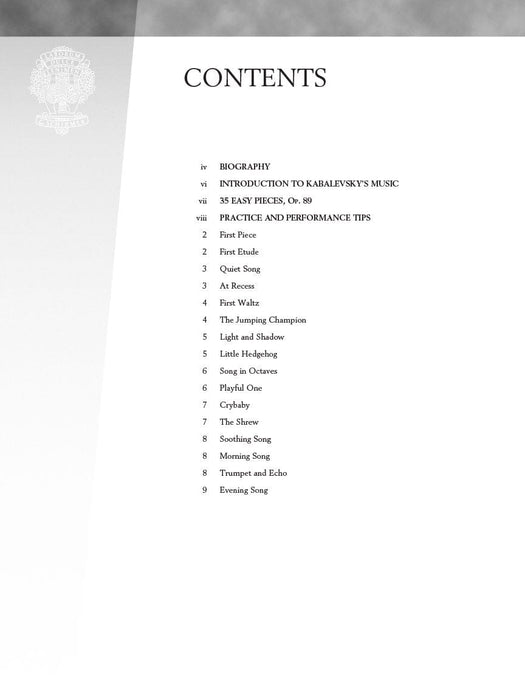 Kabalevsky - 35 Easy Pieces, Op. 89 for Piano 小品 鋼琴 | 小雅音樂 Hsiaoya Music