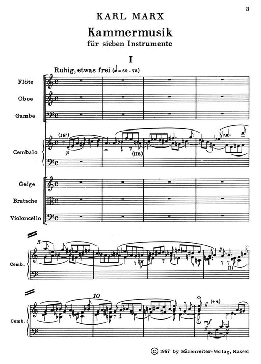 Chamber Music for seven Instruments op. 56 (1955) 室內樂 騎熊士版 | 小雅音樂 Hsiaoya Music