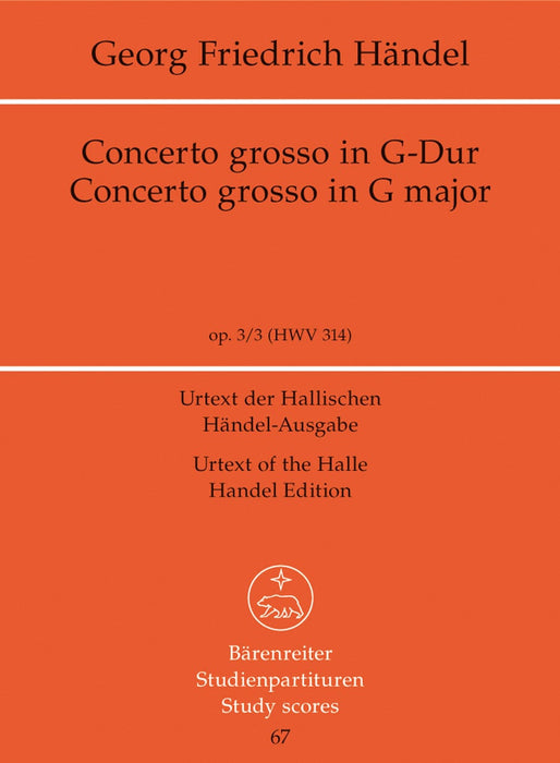 Concerto grosso G-Dur op. 3/3 HWV 314 韓德爾 大協奏曲 騎熊士版 | 小雅音樂 Hsiaoya Music
