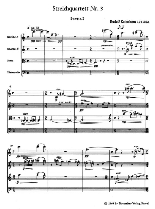 String Quartet Nr. 3 (1962) 弦樂四重奏 騎熊士版 | 小雅音樂 Hsiaoya Music
