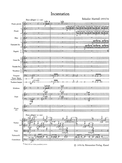 Incantation (1955/56) -4th Piano Concerto- 4th Piano Concerto 馬悌努 鋼琴協奏曲 騎熊士版 | 小雅音樂 Hsiaoya Music