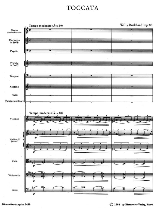 Toccata op. 86 (1951) 布哈德威利 觸技曲 騎熊士版 | 小雅音樂 Hsiaoya Music