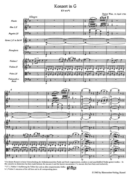 Concerto for Piano and Orchestra Nr. 17 G major K. 453 莫札特 協奏曲 鋼琴 管弦樂團 騎熊士版 | 小雅音樂 Hsiaoya Music