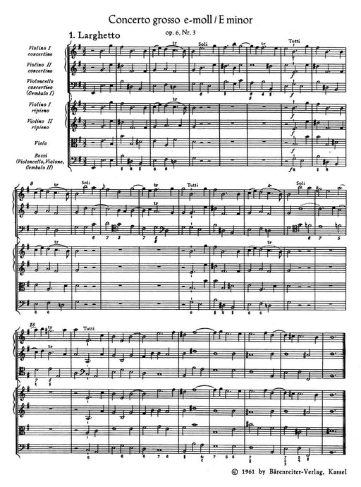 Concerto grosso e-Moll op. 6/3 HWV 321 韓德爾 大協奏曲 騎熊士版 | 小雅音樂 Hsiaoya Music