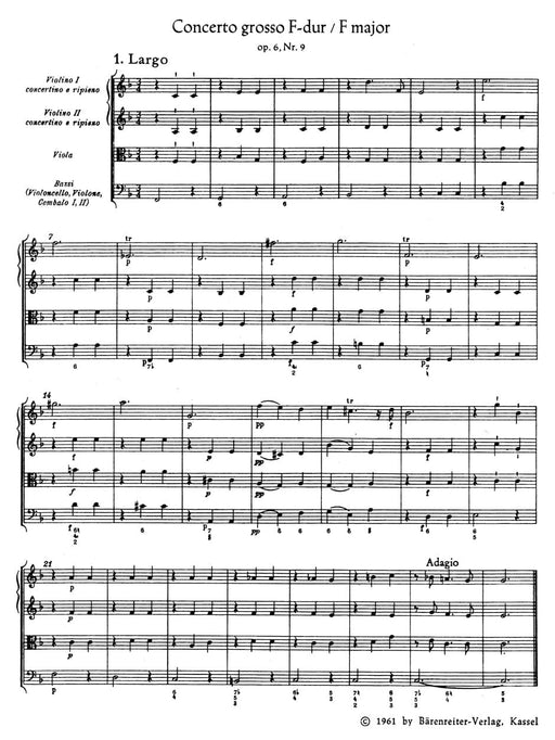 Concerto grosso F-Dur op. 6/9 HWV 327 韓德爾 大協奏曲 騎熊士版 | 小雅音樂 Hsiaoya Music