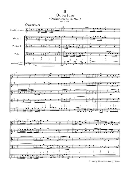 Overture (Orchestral Suite) B minor BWV 1067 巴赫約翰瑟巴斯提安 序曲 管絃樂組曲 騎熊士版 | 小雅音樂 Hsiaoya Music