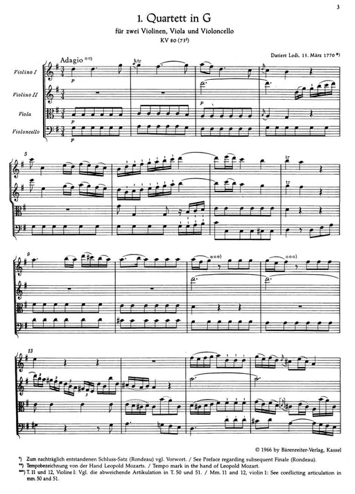 The Thirteen Early String Quartets 莫札特 弦樂 四重奏 騎熊士版 | 小雅音樂 Hsiaoya Music