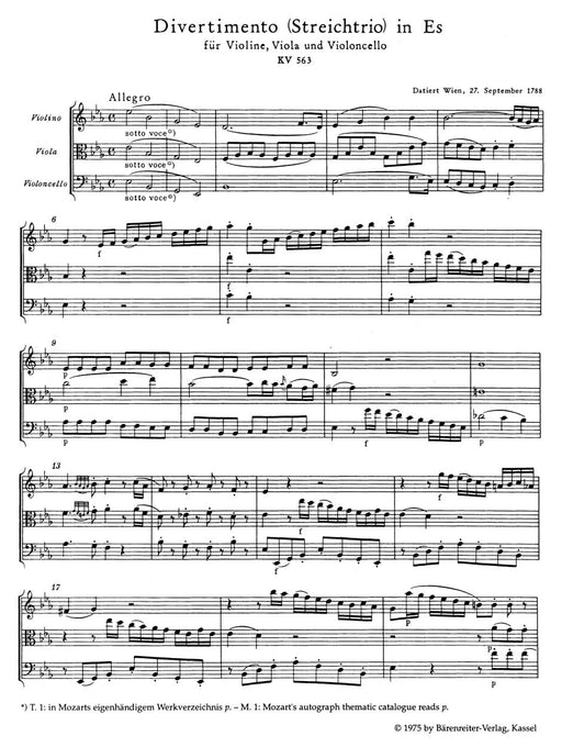 Trios for Strings 莫札特 三重奏 弦樂 騎熊士版 | 小雅音樂 Hsiaoya Music