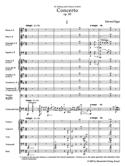 Concerto for Violoncello and Orchestra E minor op. 85 艾爾加 協奏曲 大提琴 管弦樂團 騎熊士版 | 小雅音樂 Hsiaoya Music