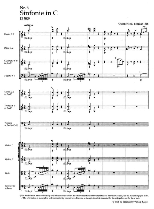 Symphony Nr. 6 C major D 589 舒伯特 交響曲 騎熊士版 | 小雅音樂 Hsiaoya Music